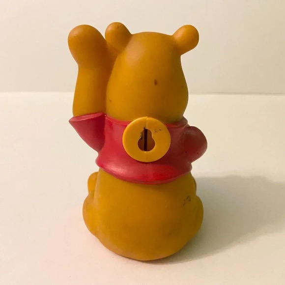 Vintage Lot of 4  Disney Winnie The Pooh Sqeak Toy Mirrorer Rattle and Figures - Picture 3 of 13